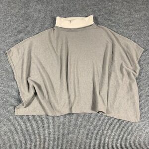Kinross Cashmere Poncho Sweater Womens‎ One Size Gray Turtleneck Outdoors Warm